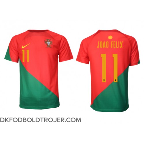 Billige Portugal Joao Felix #11 Hjemmebane Fodboldtrøjer VM 2022 Kortærmet